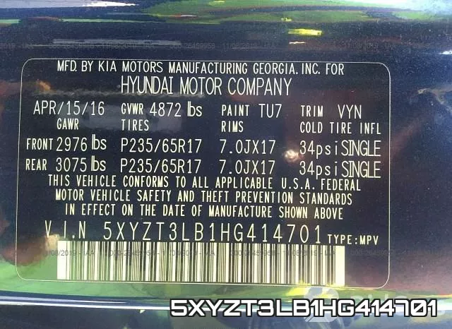 5XYZT3LB1HG414701
