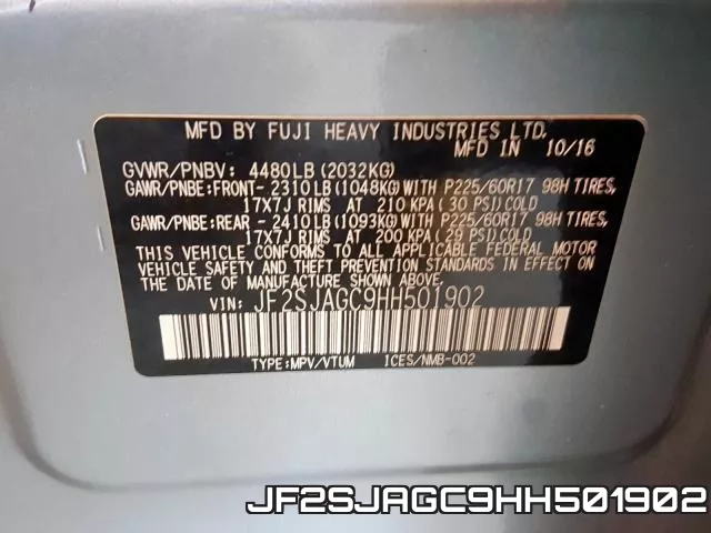 JF2SJAGC9HH501902