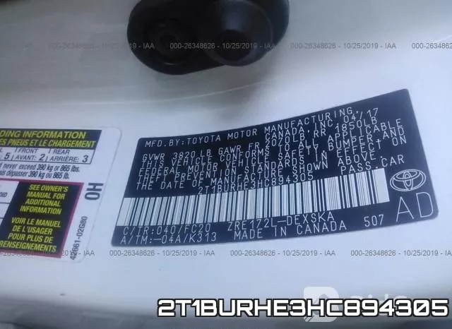 2T1BURHE3HC894305
