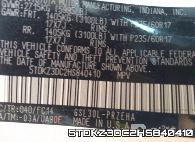 5TDKZ3DC2HS840410