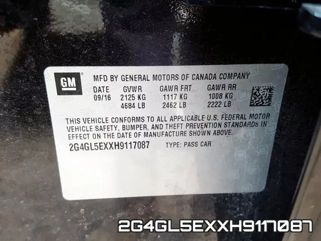 2G4GL5EXXH9117087