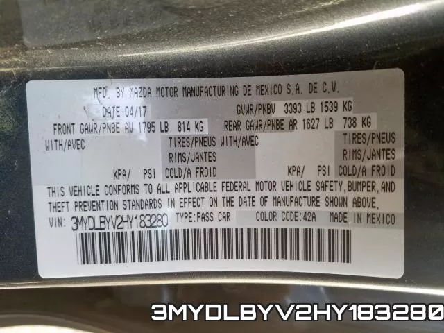 3MYDLBYV2HY183280