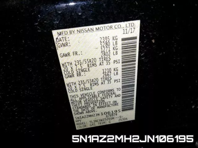5N1AZ2MH2JN106195