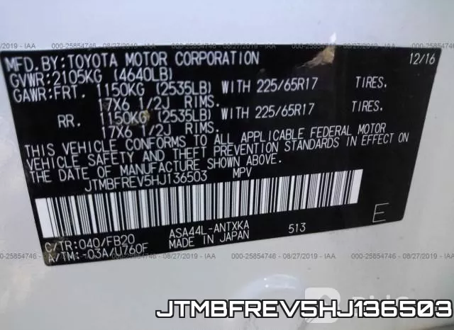 JTMBFREV5HJ136503