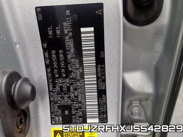 5TDJZRFHXJS542829
