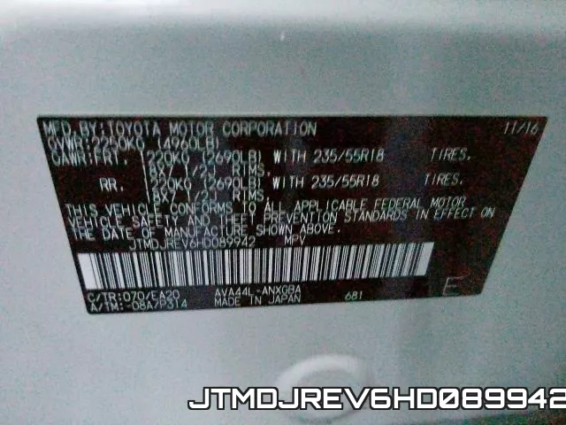 JTMDJREV6HD089942
