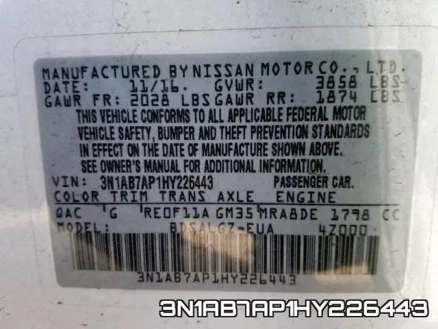 3N1AB7AP1HY226443