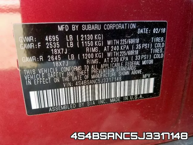 4S4BSANC5J3317148