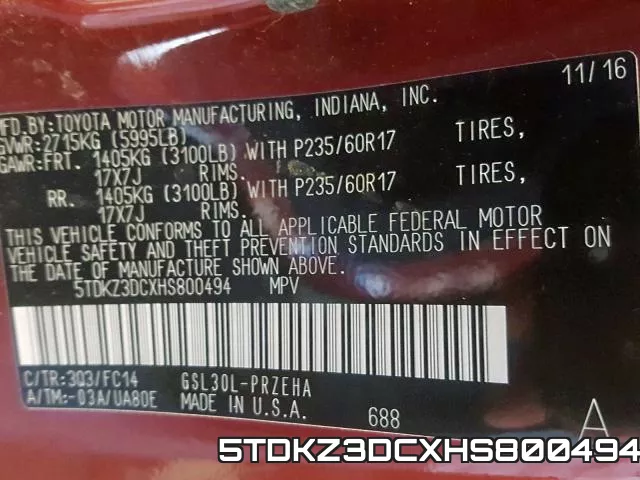5TDKZ3DCXHS800494
