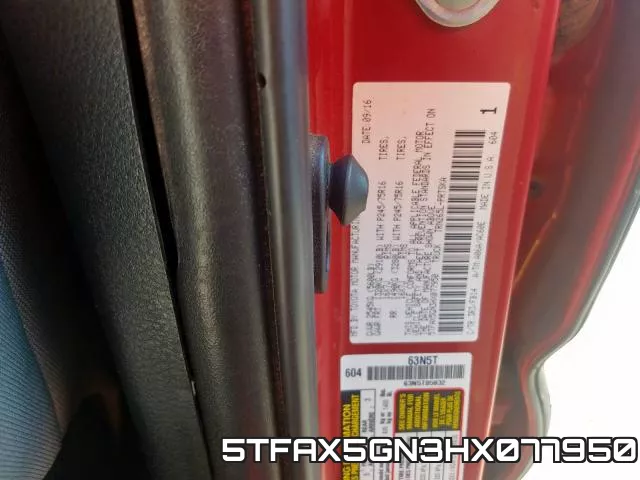 5TFAX5GN3HX077950