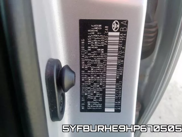 5YFBURHE9HP670505