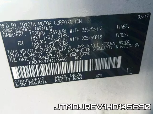 JTMDJREV1HD145690