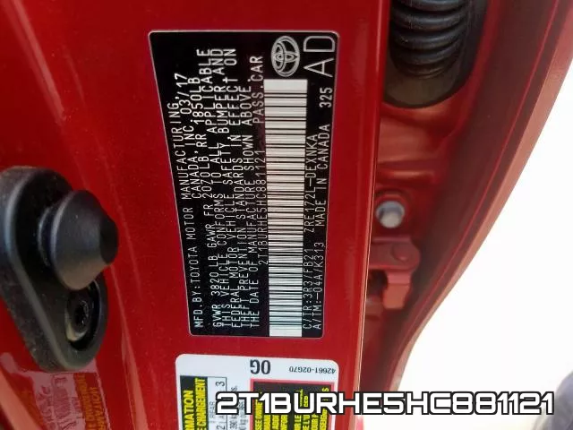2T1BURHE5HC881121