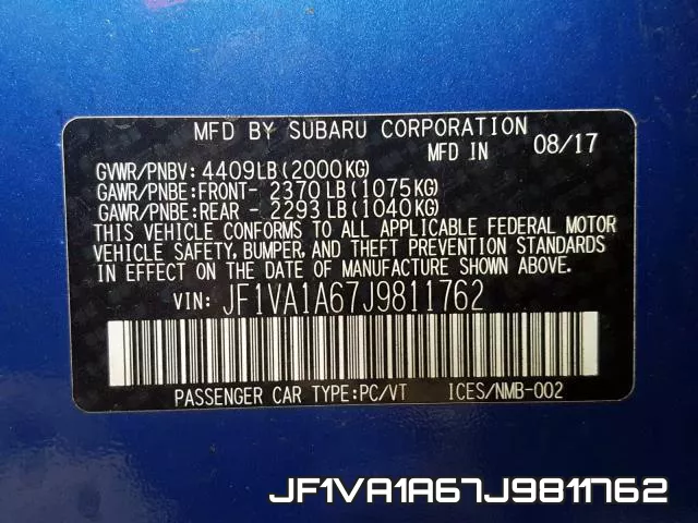 JF1VA1A67J9811762