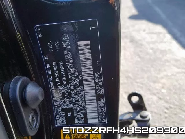 5TDZZRFH4HS209300