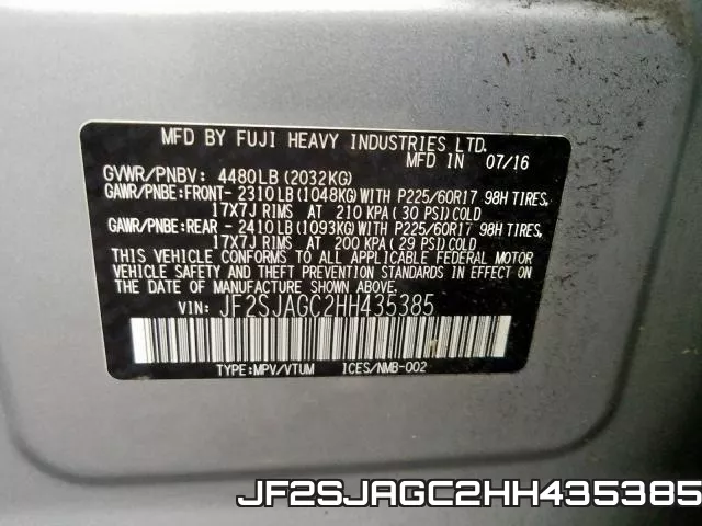 JF2SJAGC2HH435385