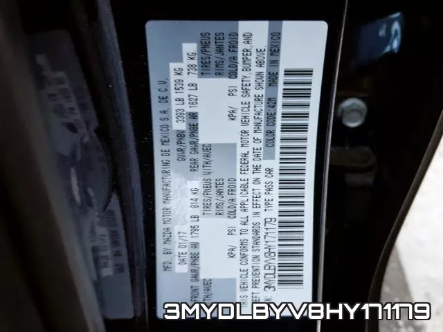 3MYDLBYV8HY171179