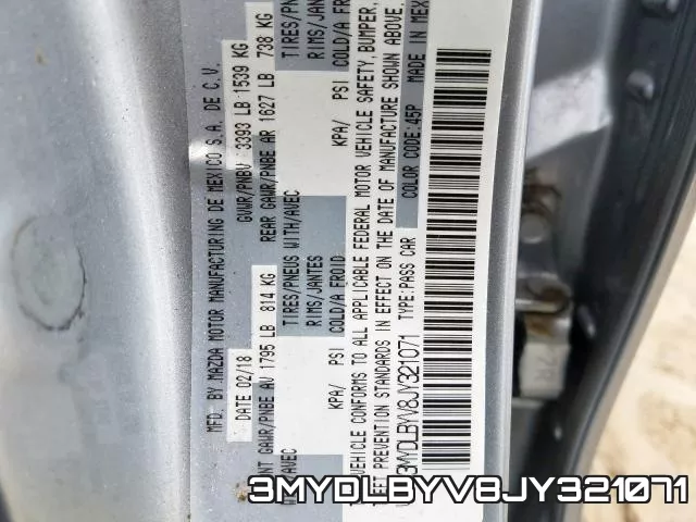 3MYDLBYV8JY321071