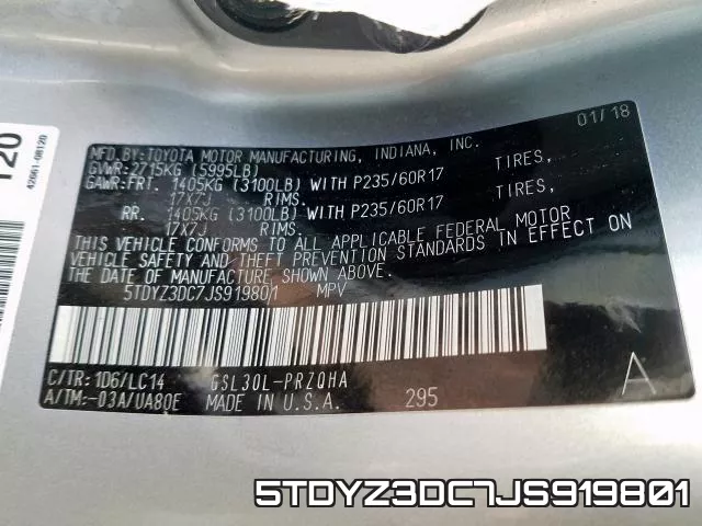 5TDYZ3DC7JS919801