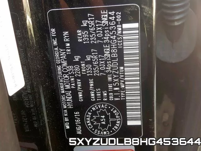 5XYZUDLB8HG453644