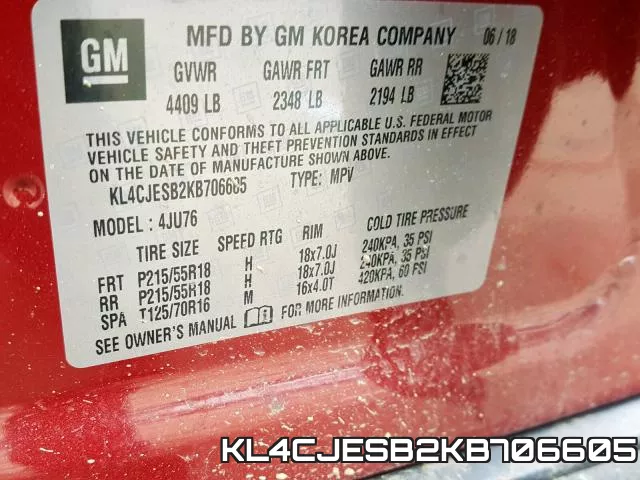 KL4CJESB2KB706605