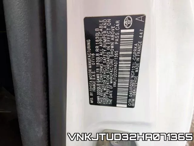 VNKJTUD32HA071365