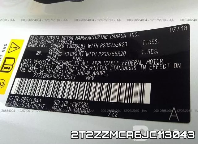 2T2ZZMCA6JC113043