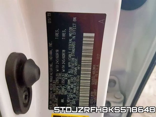 5TDJZRFH8KS578648