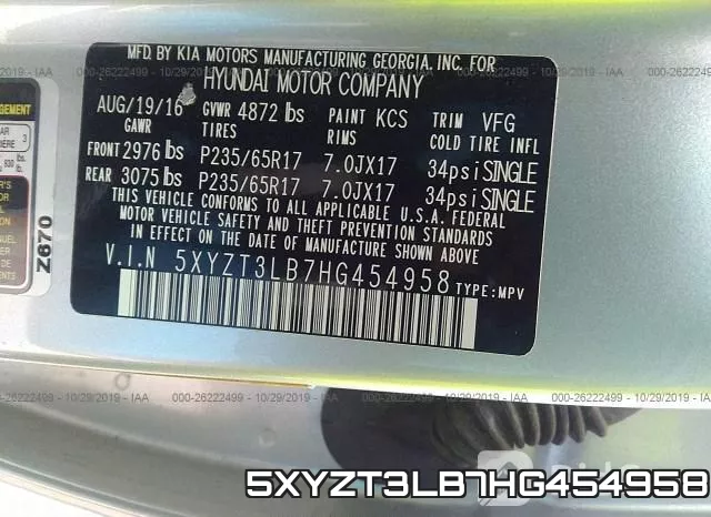 5XYZT3LB7HG454958