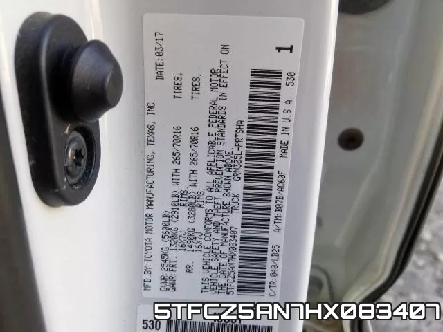 5TFCZ5AN7HX083407