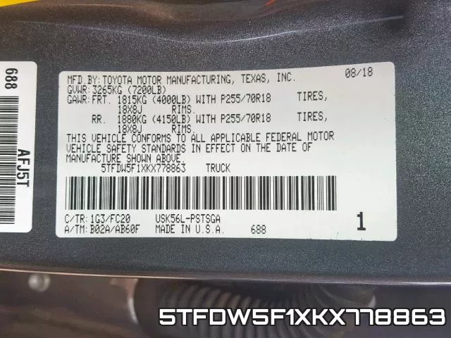 5TFDW5F1XKX778863