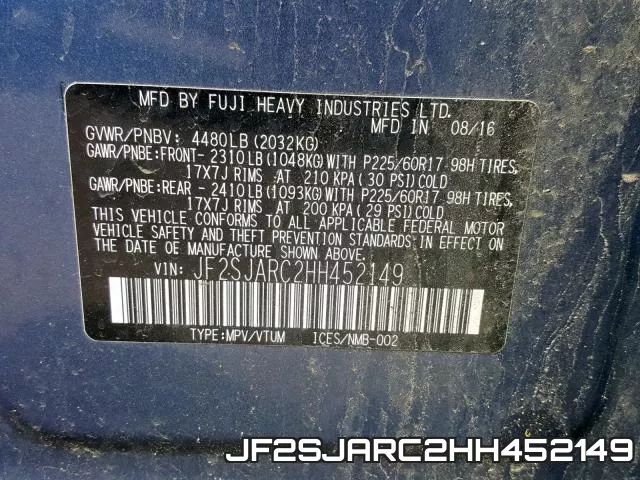 JF2SJARC2HH452149