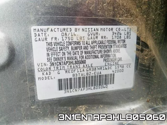 3N1CN7AP3HL805060