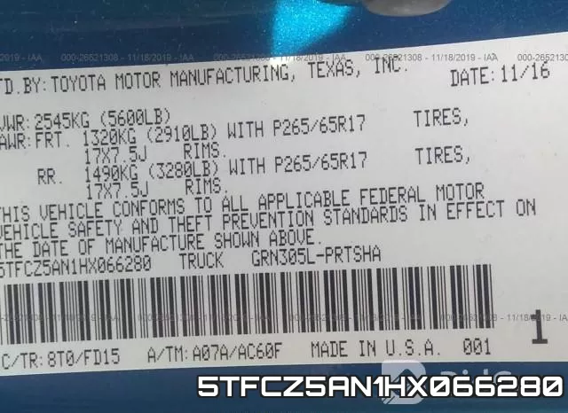 5TFCZ5AN1HX066280