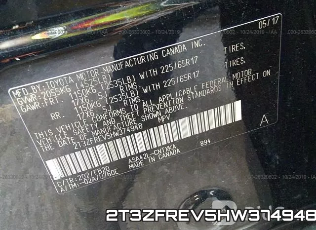 2T3ZFREV5HW374948