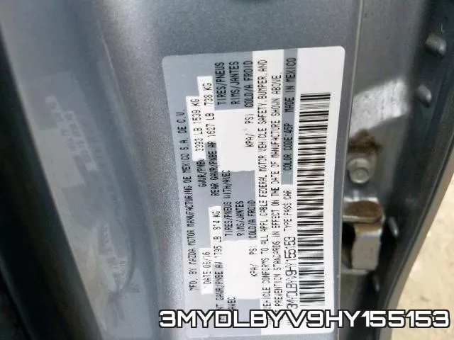3MYDLBYV9HY155153