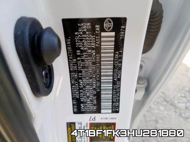 4T1BF1FK3HU281880