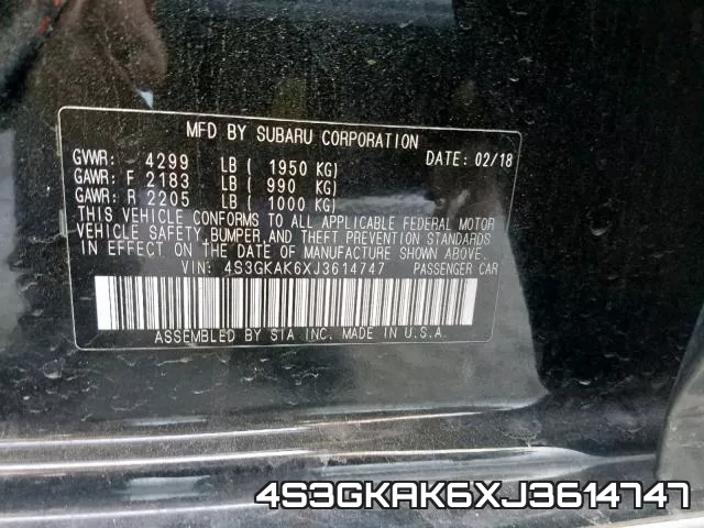 4S3GKAK6XJ3614747