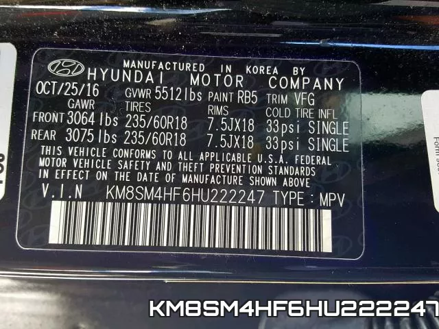 KM8SM4HF6HU222247