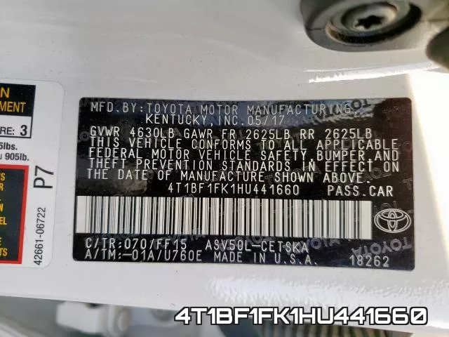 4T1BF1FK1HU441660