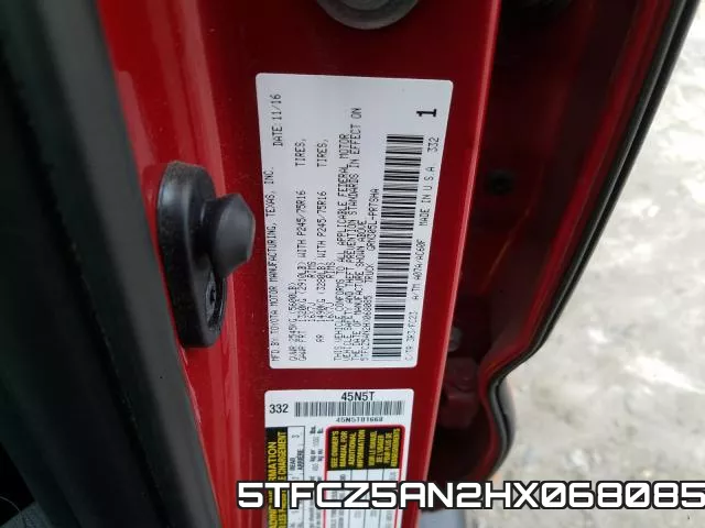 5TFCZ5AN2HX068085