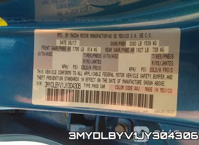 3MYDLBYV1JY304306