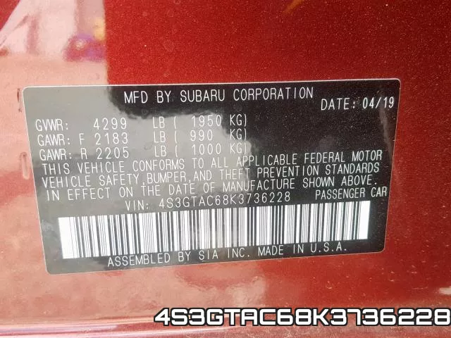 4S3GTAC68K3736228