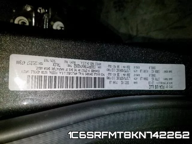 1C6SRFMT8KN742262