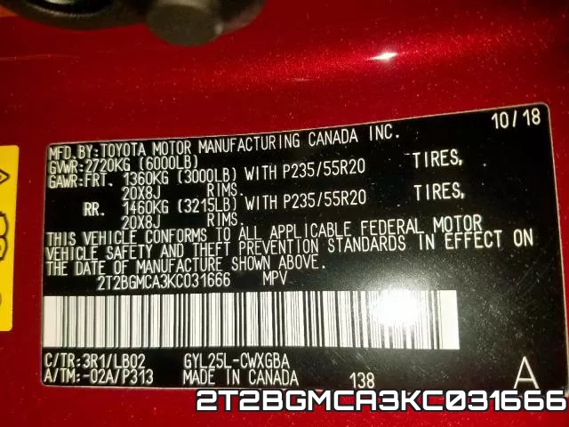2T2BGMCA3KC031666