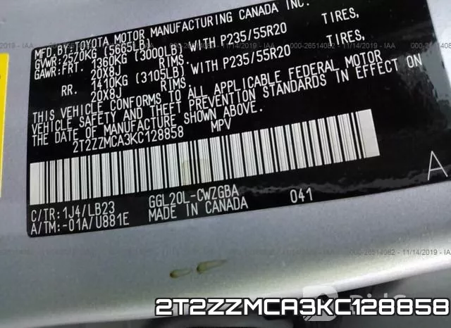 2T2ZZMCA3KC128858