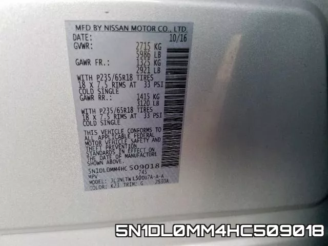 5N1DL0MM4HC509018
