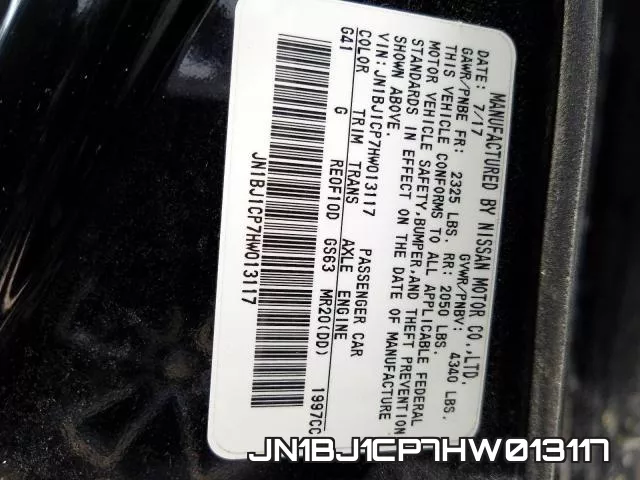 JN1BJ1CP7HW013117