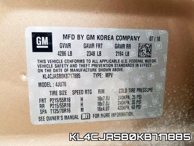 KL4CJASB0KB717885