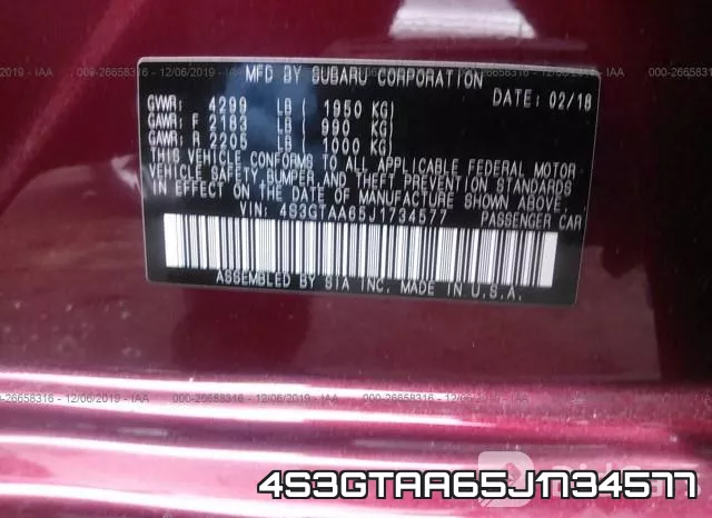 4S3GTAA65J1734577